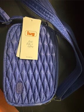 lug Quilted Crossbody Bag in Royal Blue